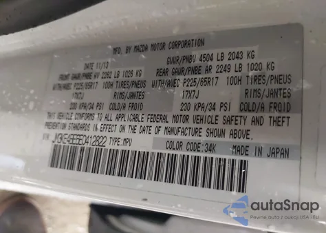 2014 Mazda Cx-5 Sport from USA, damaged, VIN JM3KE4BE6E0412822